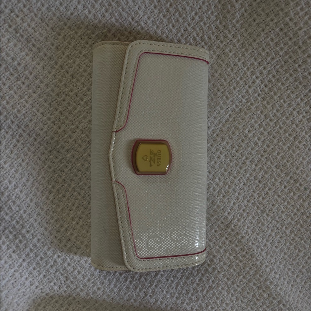 Guess White Wallet